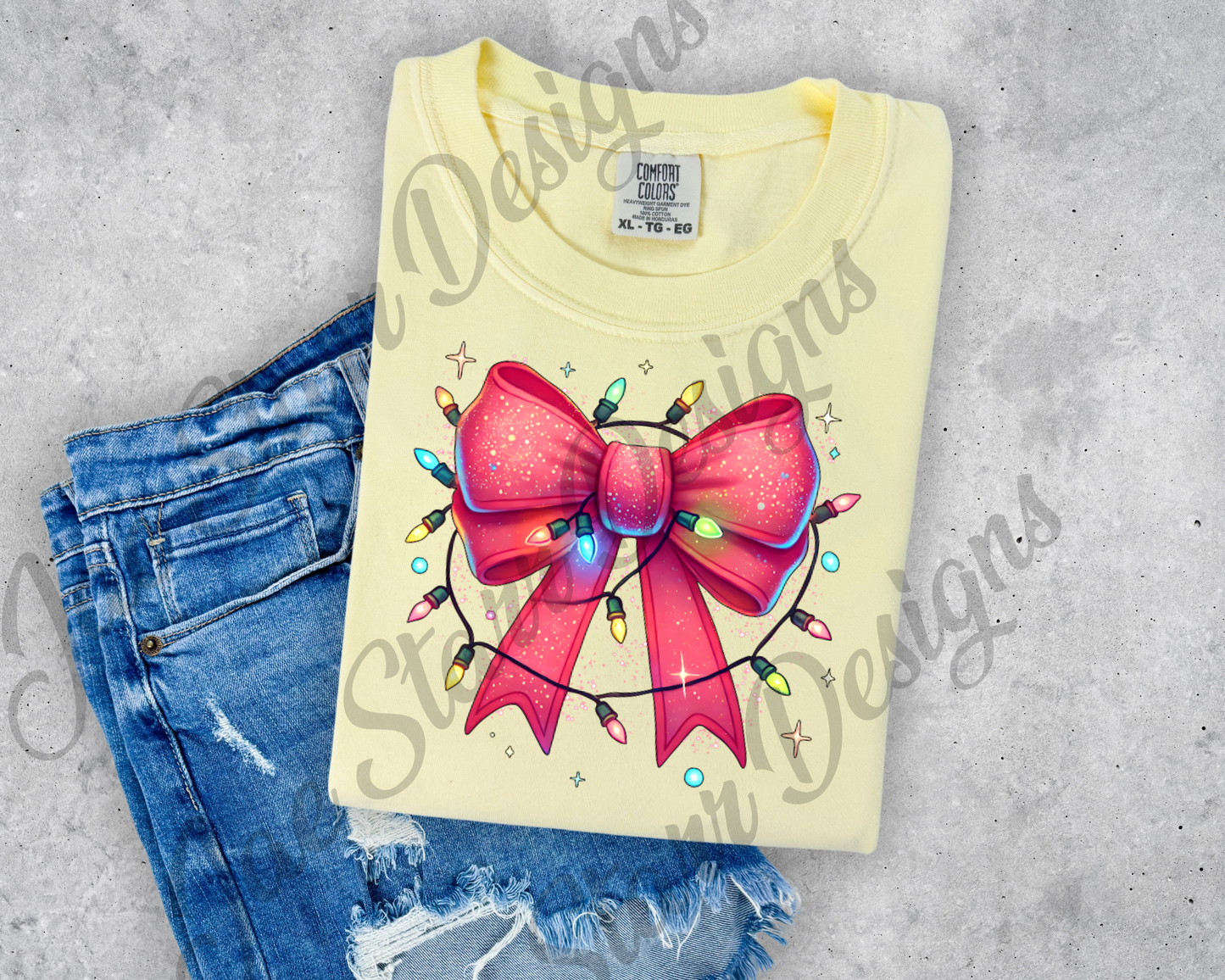 Christmas Lights W/Bow
