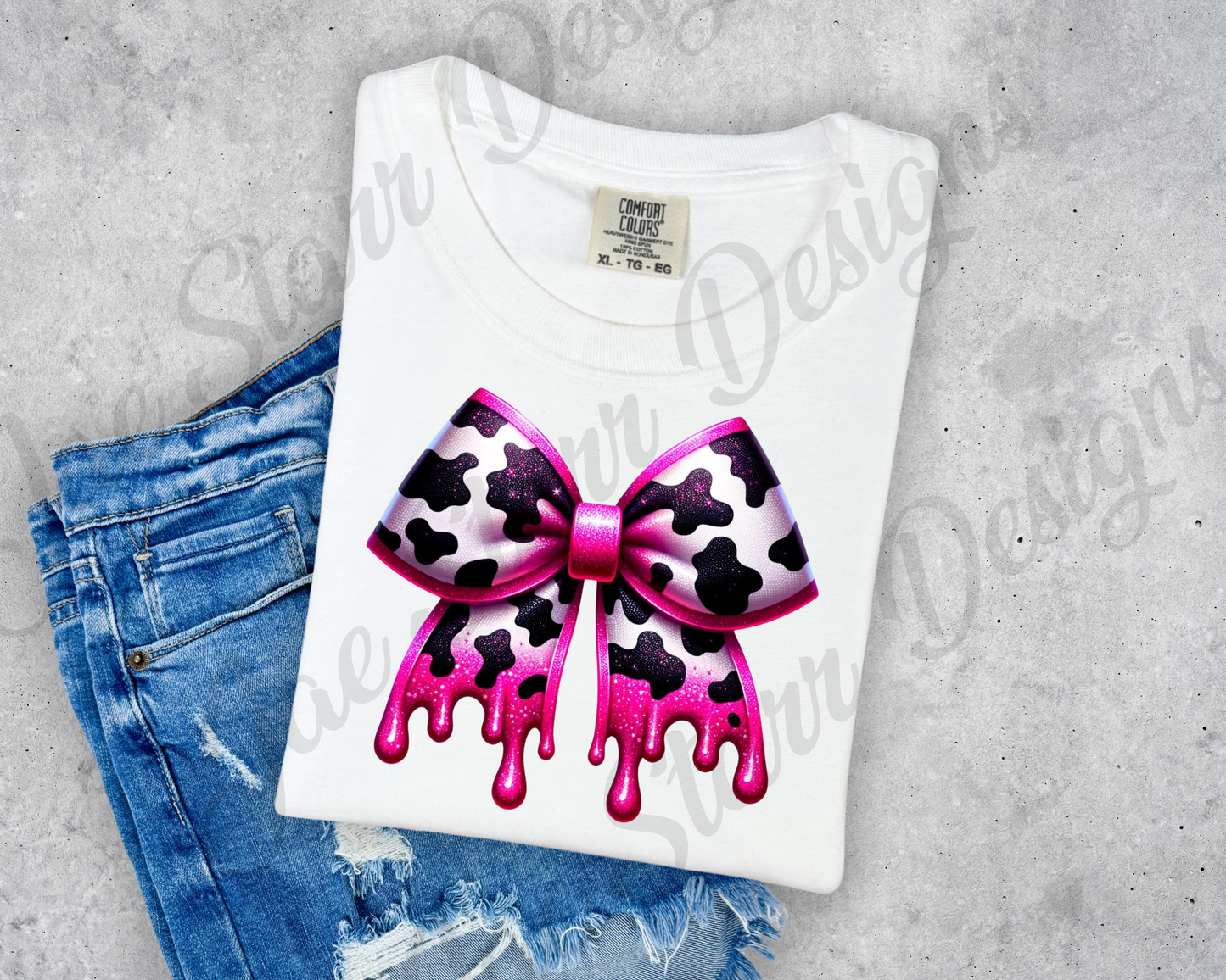 Cow Print Bow