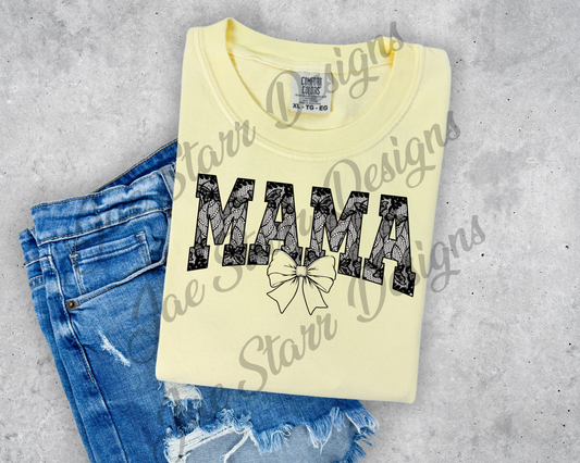 Black Mama Lace Bow