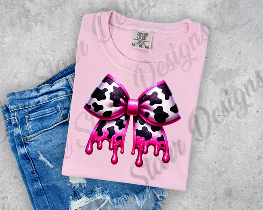 Cow Print Bow