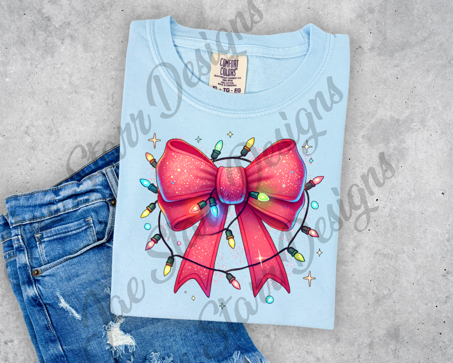 Christmas Lights W/Bow