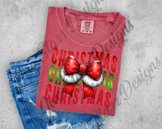 Santa Christmas Bow