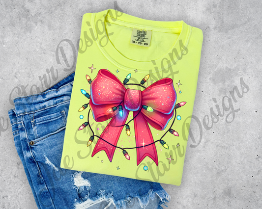 Christmas Lights W/Bow